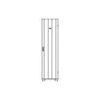 Шкаф Uniprom. 48U-600/1070. боковые панели 4шт. черный