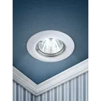 Светильник штампованный MR16,12V/220V, 50W белый ST3 WH