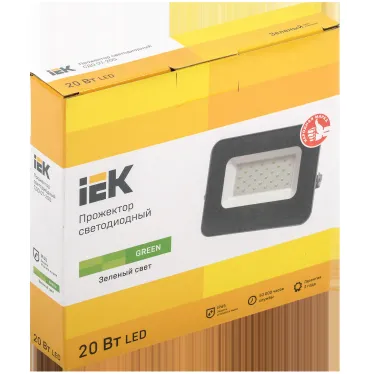 Прожектор светодиодный СДО 07-20G green IP65 серый IEK