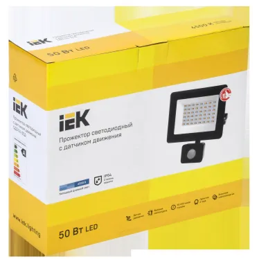 Прожектор СДО 06-50Д светодиодный черный с ДД IP54 6500K IEK