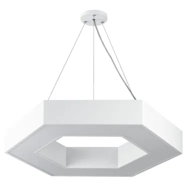 Светильник LED Geometria Hexagon SPO-123-W-40K-045 45Вт 4000K 2500Лм IP40 600*80 белый подвесной драйвер внутри