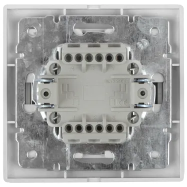 Переключатель Intro Plano 1-103-01 одноклавишный 10А-250В, IP20, СУ, белый