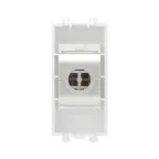 Avanti Компьютерная розетка RJ-45 без шторки модульная кат.5е экранированная Белое облако 1 модуль