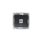 GLOSSA Розетка компьютерная RJ45 категория 5E антрацит в рамку