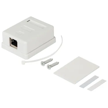 Розетка компьютерная RJ-45 категория 5е экранированная 1-порт упаковка 40 шт.