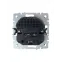 BRITE Розетка с заземлением с защитными шторками 16А с USB A+A 2,1А РЮш10-1-БрТБ бронза