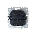 BRITE Розетка с заземлением с защитными шторками 16А с USB A+A 2,1А РЮш10-1-БрТБ бронза