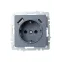 BRITE Розетка с заземлением с защитными шторками 16А с USB A+C 18Вт РЮш11-1-БрМ маренго