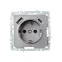 BRITE Розетка с заземлением с защитными шторками 16А с USB A+C 18Вт РЮш11-1-БрС сталь