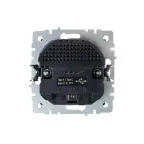 BRITE Розетка с заземлением с защитными шторками 16А с USB A+C 18Вт РЮш11-1-БрС сталь
