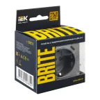 BRITE Розетка с заземлением с защитными шторками 16А с USB A+C 18Вт РЮш11-1-БрС сталь