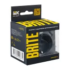 BRITE Розетка с заземлением с защитными шторками 16А с USB A+A 2,1А РЮш10-1-БрМ маренго