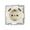BRITE Розетка с заземлением с защитными шторками 16А с USB A+A 3,1А РЮш10-2-БрКр бежевый