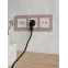 BRITE Розетка с заземлением с защитными шторками 16А с USB A+C 18Вт РЮш11-1-БрЖ жемчуг