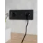 BRITE Розетка 1 пост с заземлением с защитными шторками 16А с USB A+A 5В 3,1А РЮш10-2-БрГ графит