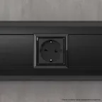 Avanti Розетка модульная, 2P+E, с з/ш, , Черный матовый, 2 модуля