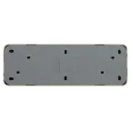 Розетка Intro Quadro 2-207-02 без заземления четырехместная 4х2P, 16А-250В, IP20, ОУ, слоновая кость