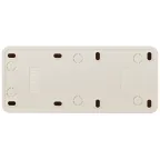 Розетка Intro Quadro 2-206-02 с заземлением трехместная 3х2P+E, 16А-250В, IP20, ОУ, слоновая кость