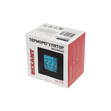 Терморегулятор сенсорный RX-419B, черный, совместим с Legrand серии Valena, REXANT