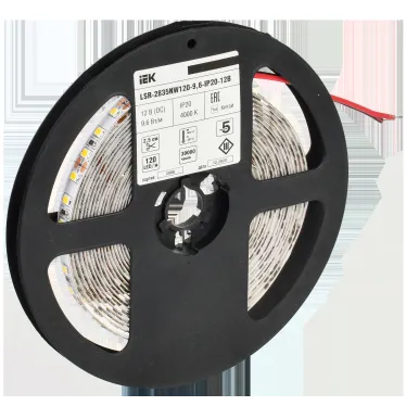 Лента светодиодная 5м LSR-2835NW120-9,6-IP20-12В IEK