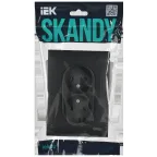 SKANDY Розетка 2-местная без заземления с защитными шторками 10А в сборе SK-R09G графит IEK