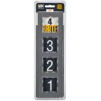 BRITE Рамка 4 поста РУ-4-2-БрСе стекло сер.