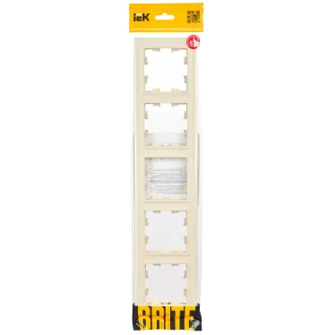 BRITE Рамка 5 постов РУ-5-БрКр бежевый