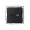 BRITE Розетка USB A+C 18Вт РЮ11-1-БрЧ черный