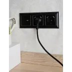 BRITE Розетка USB A+C 18Вт РЮ11-1-БрЧ черный
