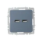 BRITE Розетка USB A+A 3.1А РЮ10-1-БрМ маренго