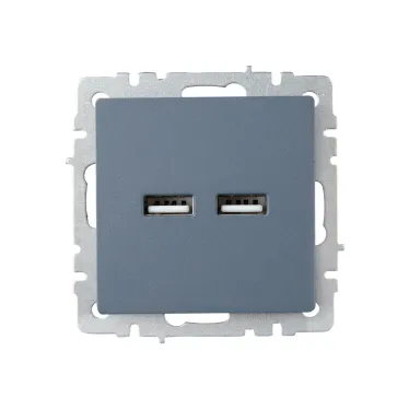 BRITE Розетка USB A+A 3.1А РЮ10-1-БрМ маренго