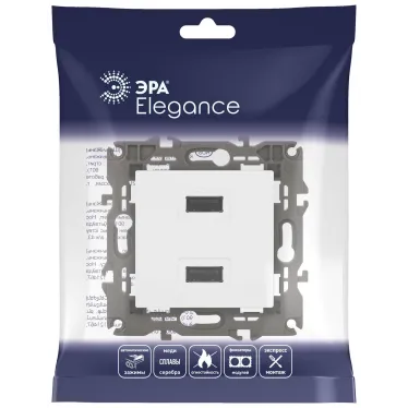 Устройство зарядное USB, 5В-2100мА, Эра Elegance, белый, 14-4110-01