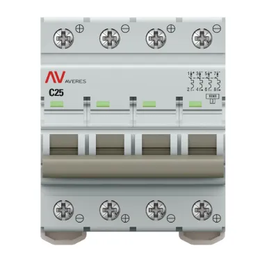 Выключатель автоматический AV-10 DC 4P 25A (C) 10kA AVERES