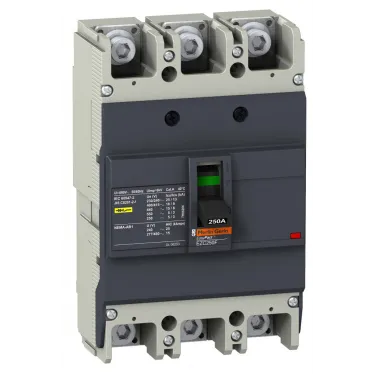 Выключатель автоматический трехполюсный EZC250F 200А 18кА