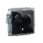 BRITE Розетка с заземлением с защитными шторками 16А с USB A+A 2,1А РЮш10-1-БрЧ черный
