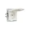 BRITE Розетка с заземлением с защитными шторками и крышкой 16А IP44 РСбш10-3-44-БрЖ жемчуг