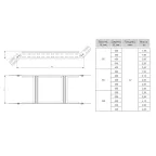 Угол вертикальный шарнирный для лестничного лотка 80x200мм