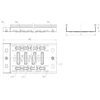Лоток перфорированный металлический 50х50х3000-0. 55мм