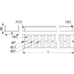 Лоток перфорированный 100х80х3000мм 1.5 мм горячеоцинкованный