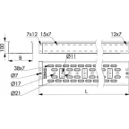 Лоток перфорированный 300х100 L-2000мм цинк-ламельный