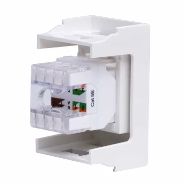 VIVA Розетка компьютерная RJ45 1 модуль категория 5е белая