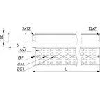 Лоток перфорированный 200х100 L-3000мм толщина 1.0мм цинк-ламельный