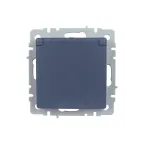 BRITE Розетка с заземлением с защитными шторками и крышкой 16А IP44 РСбш10-3-44-БрМ маренго