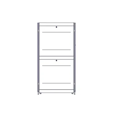 Шкаф Uniprom. 48U-800/1200. боковые панели 4шт. черный