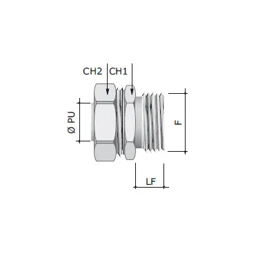 Муфта металлорукав-коробка DN10 М16х1.5 наружная резьба