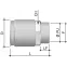 Муфта труба-коробка D-40мм IP66/IP67 М40х1.5 внутренняя резьба нержавеющая сталь AISI 316L