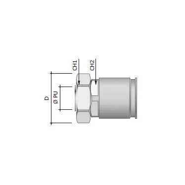 Муфта металлорукав DN-20-жесткая труба D-20мм IP66/IP67 никелированная латунь