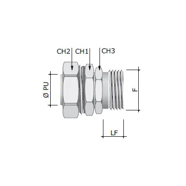 Муфта поворотная металлорукав-коробка DN 10 М16х1.5 наружная резьба