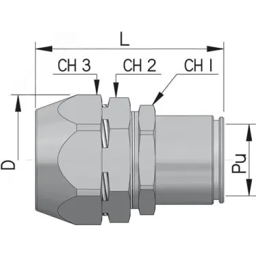 Муфта металлорукав в изоляции в оплетке DN 40-труба DN50 IP66