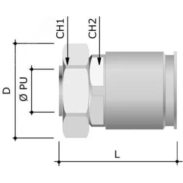 Муфта металлорукав DN-50-жесткая труба D-63мм IP66/IP67 никелированная латунь